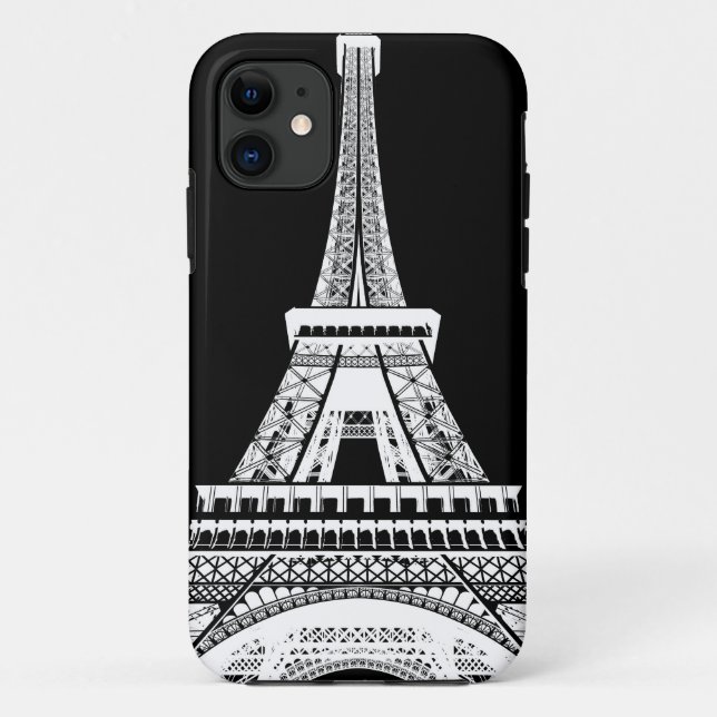 Eiffel Tower Black White Image Case-Mate iPhone Case (Back)