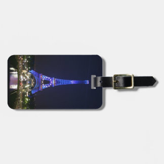 Eiffel Tower (Blue Lights) Luggage Tag