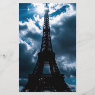Eiffel Tower Blue Night
