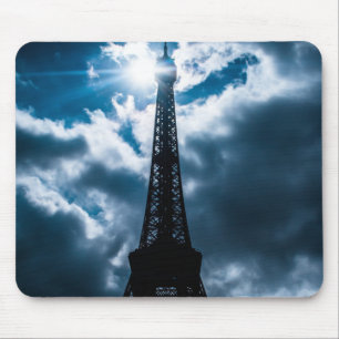 Eiffel Tower Blue Night Mouse Mat