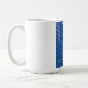 Eiffel Tower Blueprint Engineer Architecture Mug