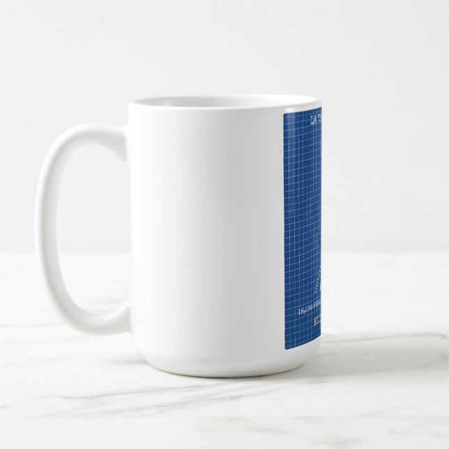 Eiffel Tower Blueprint Engineer Architecture Mug (Left)