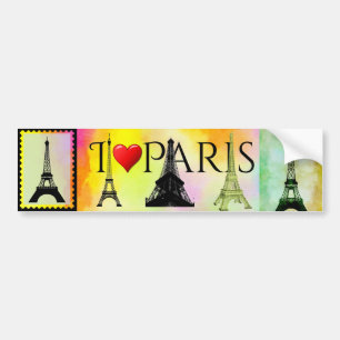 Eiffel Tower Bumpersticker Bumper Sticker