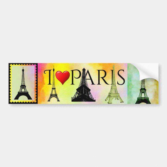 Eiffel Tower Bumpersticker Bumper Sticker (Front)