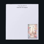 Eiffel Tower Butterflies and Flowers Notepad<br><div class="desc">A notepad with a stylised Eiffel tower image surrounded by pretty butterflies and delicate garden flowers.</div>