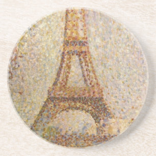 Eiffel Tower by Georges Seurat, Vintage Fine Art Coaster