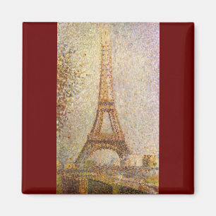 Eiffel Tower by Georges Seurat, Vintage Fine Art Magnet
