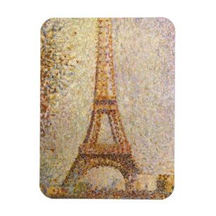 Eiffel Tower by Georges Seurat, Vintage Fine Art Magnet