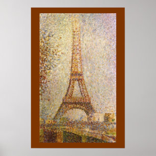 Eiffel Tower by Georges Seurat, Vintage Fine Art Poster