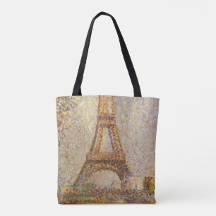 Eiffel Tower by Georges Seurat, Vintage Fine Art Tote Bag