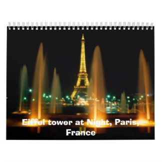 Eiffel tower calendar