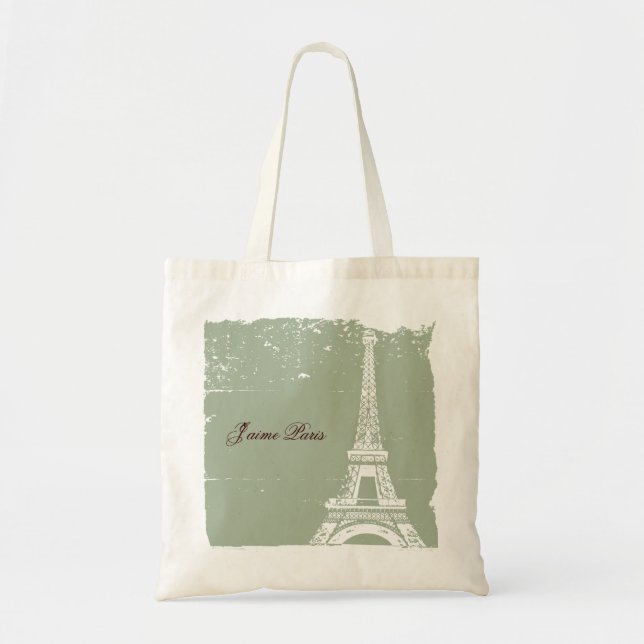 Eiffel Tower Canvas Bags (Front)