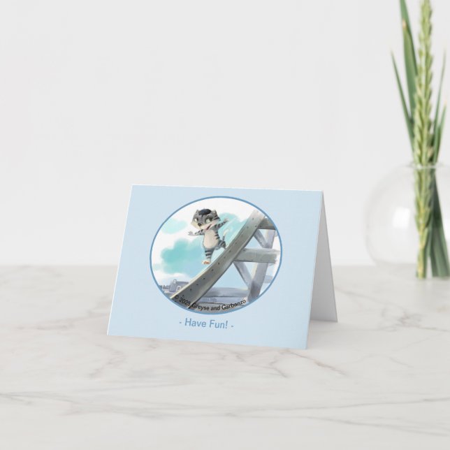 Eiffel Tower Card - Fun (Various Sizes)  (Front)