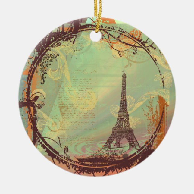 Eiffel Tower Christmas Ornament (Front)