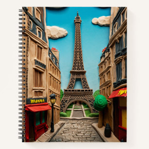 Eiffel Tower Clay Model Notebook