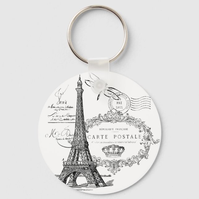 Eiffel tower collage key ring (Front)