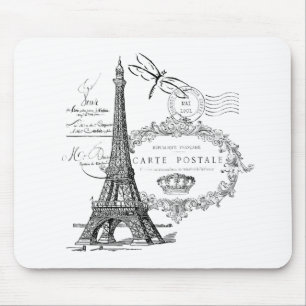 Eiffel tower collage mouse mat