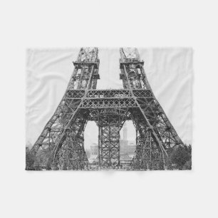 Eiffel Tower Construction Fleece Blanket
