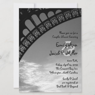 Eiffel Tower Couples Shower Invitations