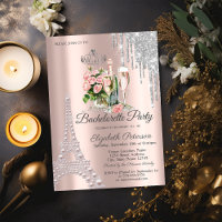 Eiffel Tower,Drips Wine Pearls Bachelorette Party 