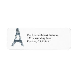 Eiffel Tower Elegant Avery Label
