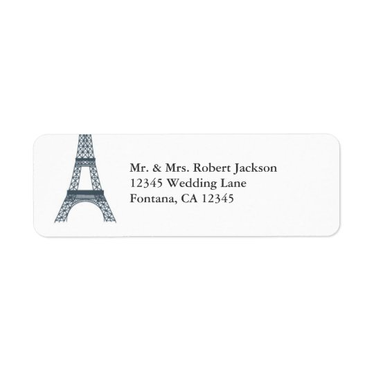 Eiffel Tower Elegant Avery Label Return Address Label