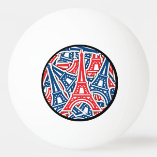 Eiffel Tower, France Pattern Ping Pong Ball