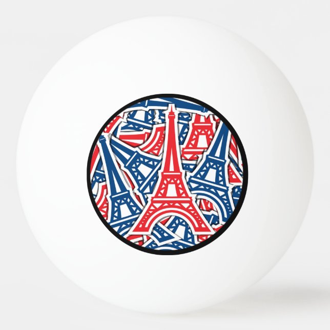 Eiffel Tower, France Pattern Ping Pong Ball (Front)