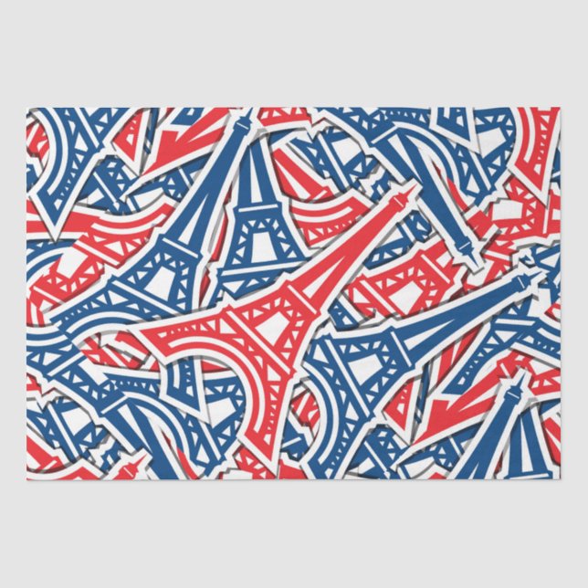 Eiffel Tower, France Pattern Tissue Paper (Front)
