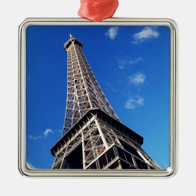Eiffel Tower France Travel Photography Metal Tree Decoration (Front)