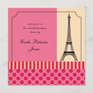 Eiffel Tower French Bridal Shower Invitation