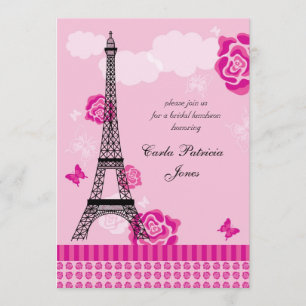Eiffel Tower French Bridal Shower Invitation