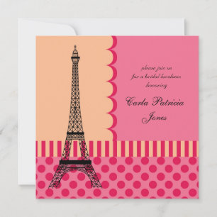 Eiffel Tower French Bridal Shower Invitation
