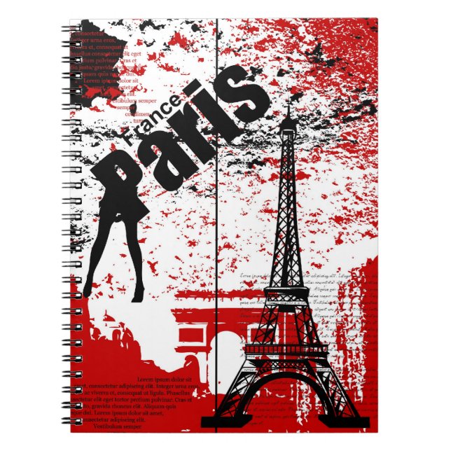 Eiffel Tower French Notebook (Front)