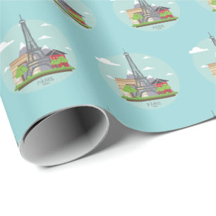 Eiffel Tower French Paris France Wrapping Paper