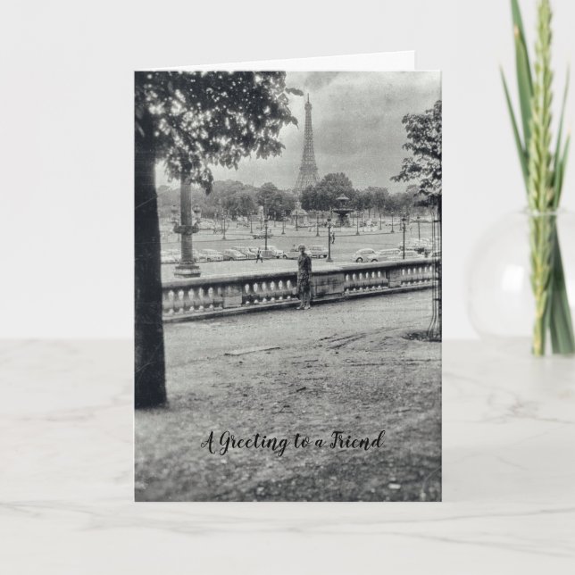 Eiffel Tower Friendship Card (Front)