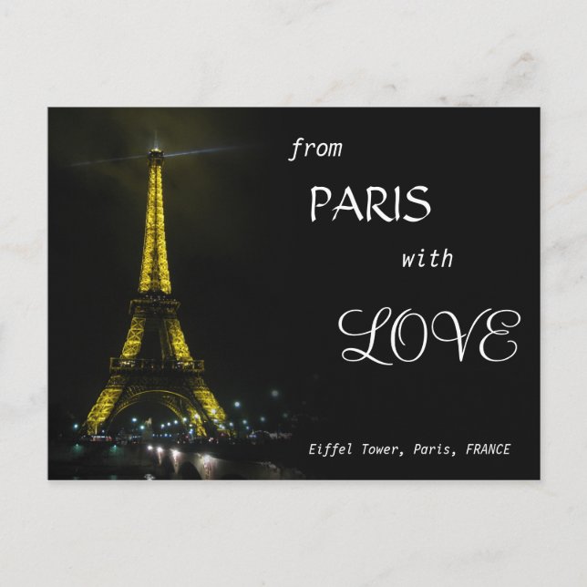 EIFFEL TOWER - from Paris with LOVE Postcard (Front)