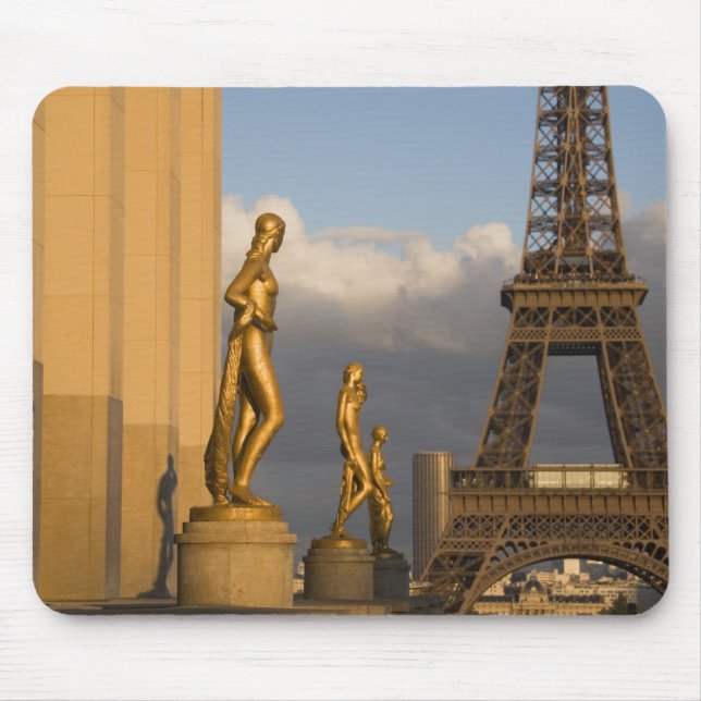 Eiffel Tower from the Palais de Chaillot, Paris, Mouse Mat (Front)