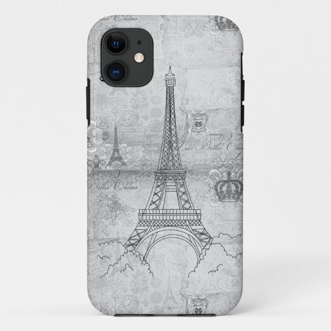 Eiffel Tower Grey iPhone 5 Case (Back)