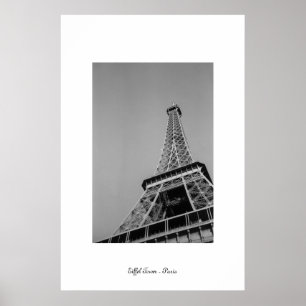 Eiffel Tower Greyscale Poster