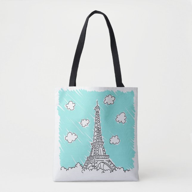 Eiffel Tower Illustration bags (Front)