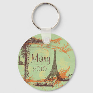 Eiffel Tower in Green Key Chain
