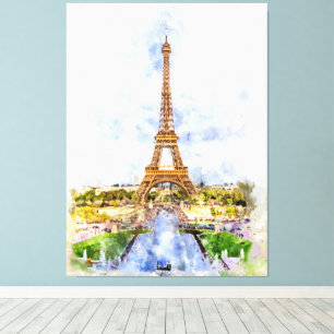 Eiffel Tower in Paris during sunset nr2 Canvas Print