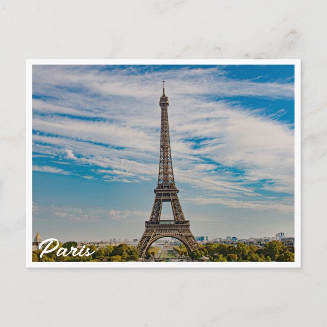 Eiffel tower in Paris Postcard (Front)