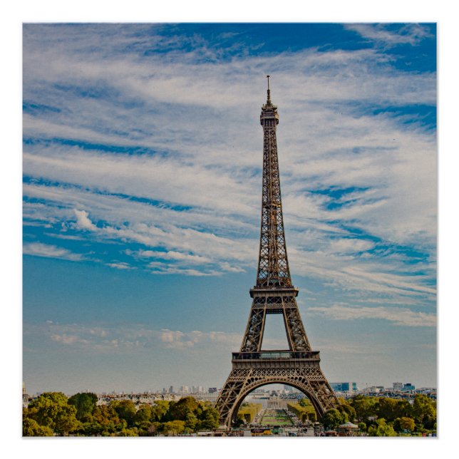 Eiffel tower in Paris Poster (Front)