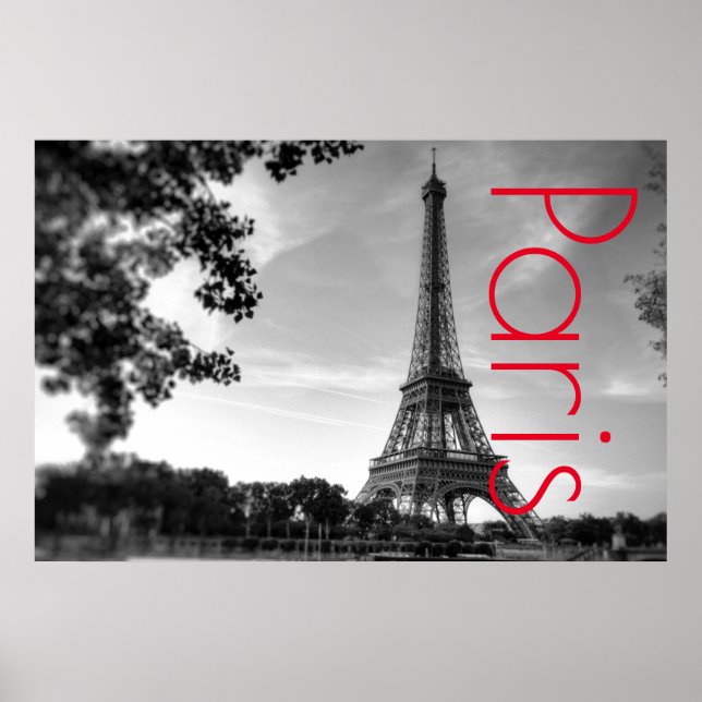 Eiffel Tower in Paris Romantic Love City Poster (Front)