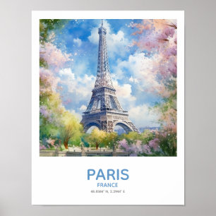 Eiffel Tower in Spring - Paris, France Poster