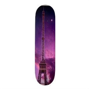 Eiffel Tower in sunshine sky Skateboard