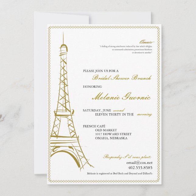 Eiffel Tower Invite (Front)