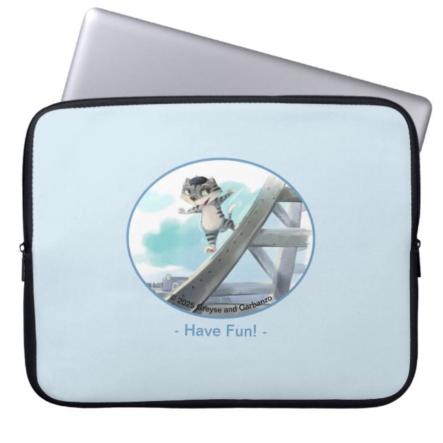 Eiffel Tower Laptop Sleeve - Fun (Various Sizes) (Front)